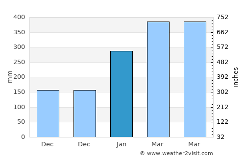 Paragominas average rain in January