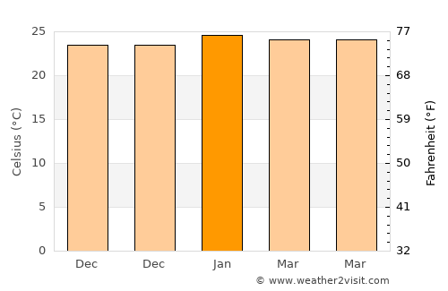Paraíba do Sul average temperature in January