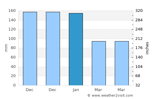 Paramirim average rain in January