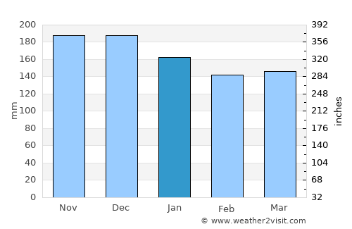 Paranhos average rain in January