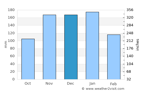 Parkland average rain in December