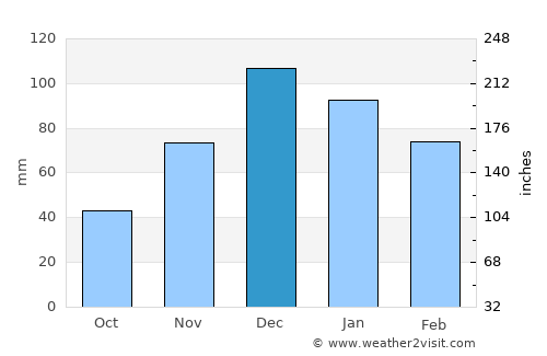 Partenit average rain in December