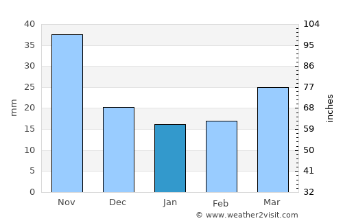 Partizansk average rain in January