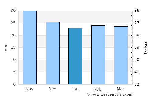 Paşcani average rain in January