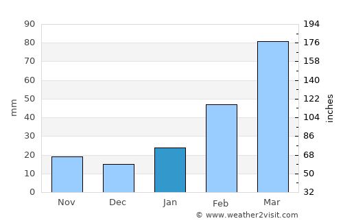 Pāsighāt average rain in January