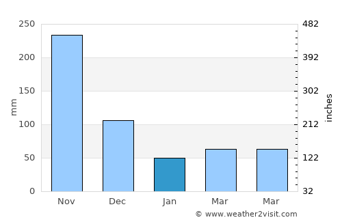 Pasil average rain in January