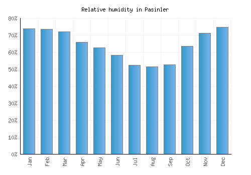 Pasinler relative humidity averages