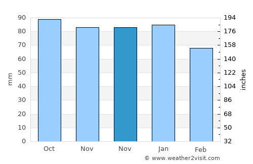 Patea average rain in November
