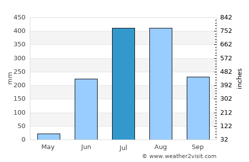 Pathalgaon average rain in July