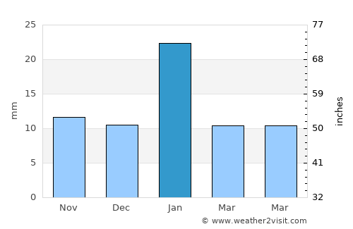 Patharia average rain in January
