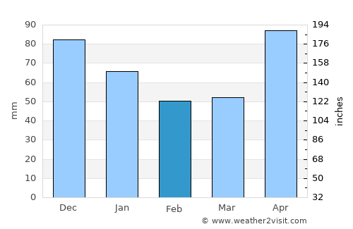Pathio average rain in February