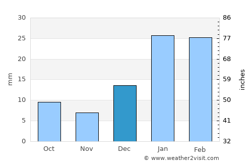 Patiāla average rain in December