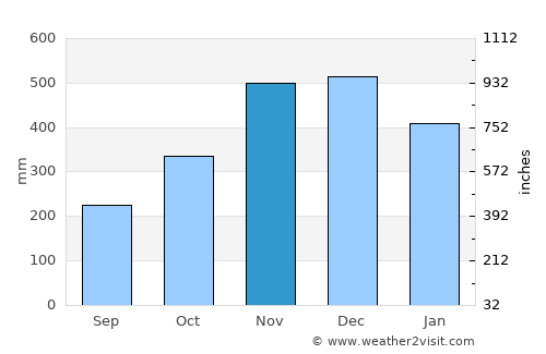 Patong average rain in November