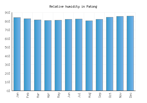 Patong relative humidity averages