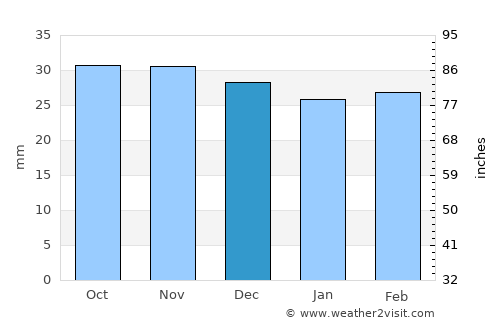 Pătrăuţi average rain in December