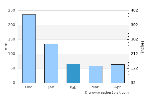 Patria average rain in February