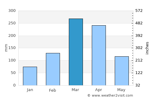 Patu average rain in March