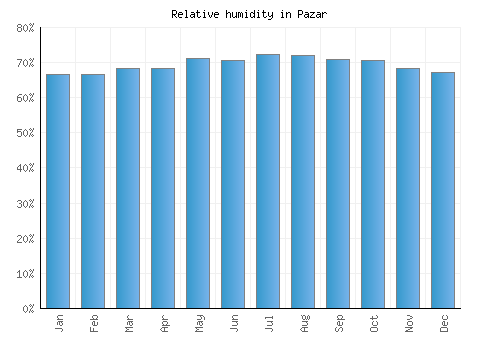 Pazar relative humidity averages