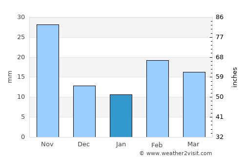 Pearce average rain in January