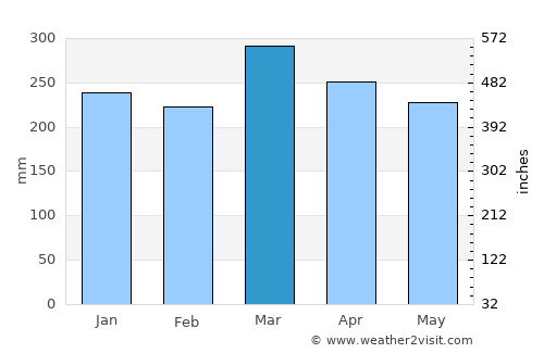 Pearl City average rain in March