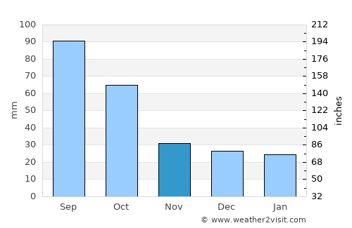 Pearsall average rain in November
