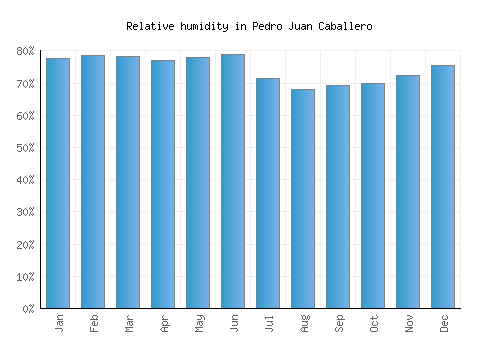 Pedro Juan Caballero relative humidity averages