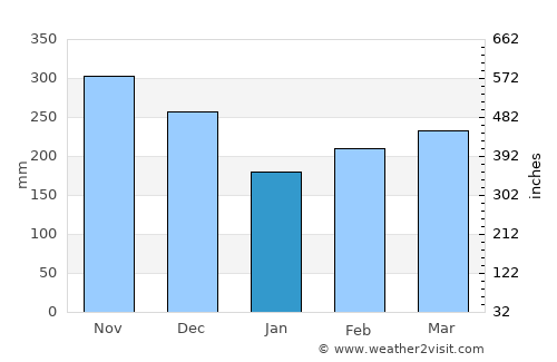 Pekanbaru average rain in January