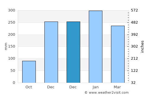 Pendok average rain in December