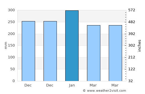 Pendok average rain in January