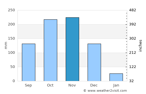Pennādam average rain in November