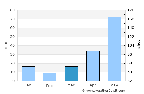 Perambalur average rain in March