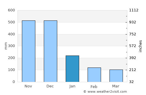 Perez average rain in January