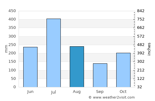 Periyanegamam average rain in August