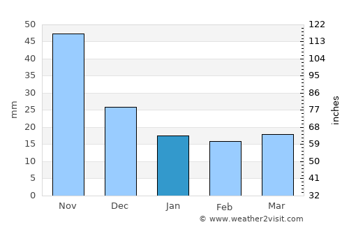 Perote average rain in January