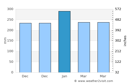 Perreng average rain in January