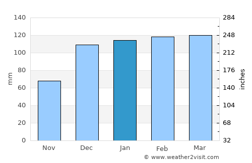 Perry average rain in January