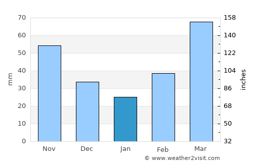 Perry average rain in January