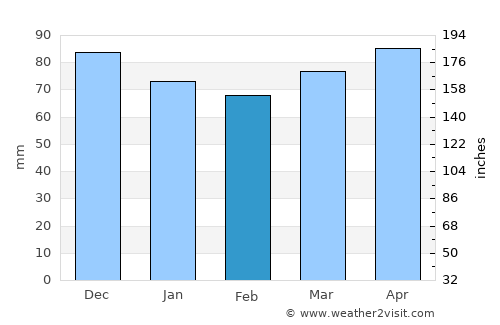 Pertek average rain in February