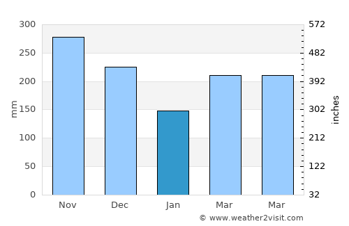 Petaling Jaya average rain in January