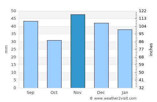 Petrăchioaia average rain in November