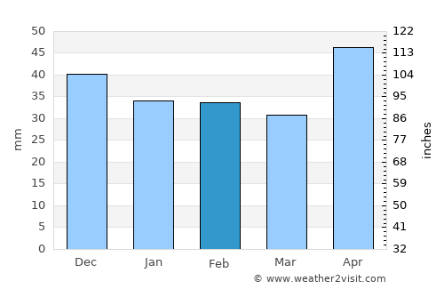 Petrikov average rain in February