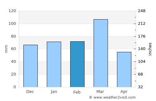 Petrolina average rain in February