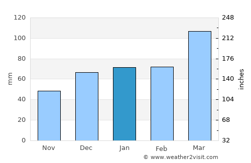 Petrolina average rain in January