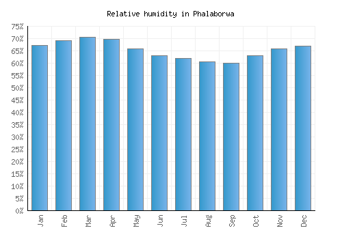 Phalaborwa relative humidity averages