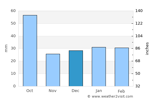 Pharr average rain in December