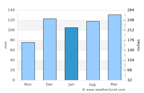 Phenix City average rain in January