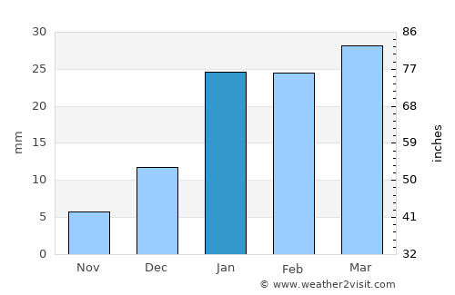 Phillaur average rain in January