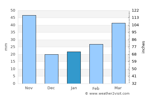 Phủ Thông average rain in January