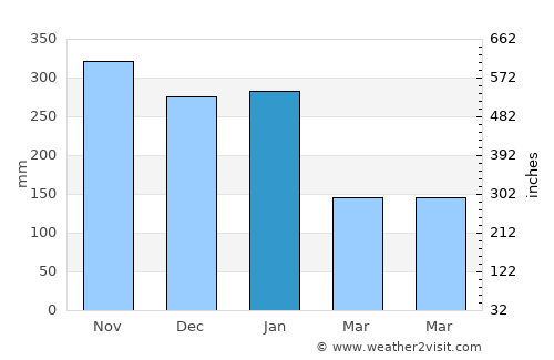 Pichucalco average rain in January
