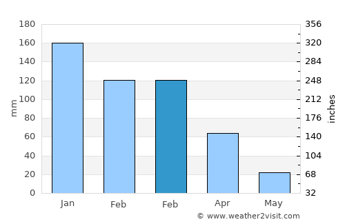 Piet Retief average rain in February